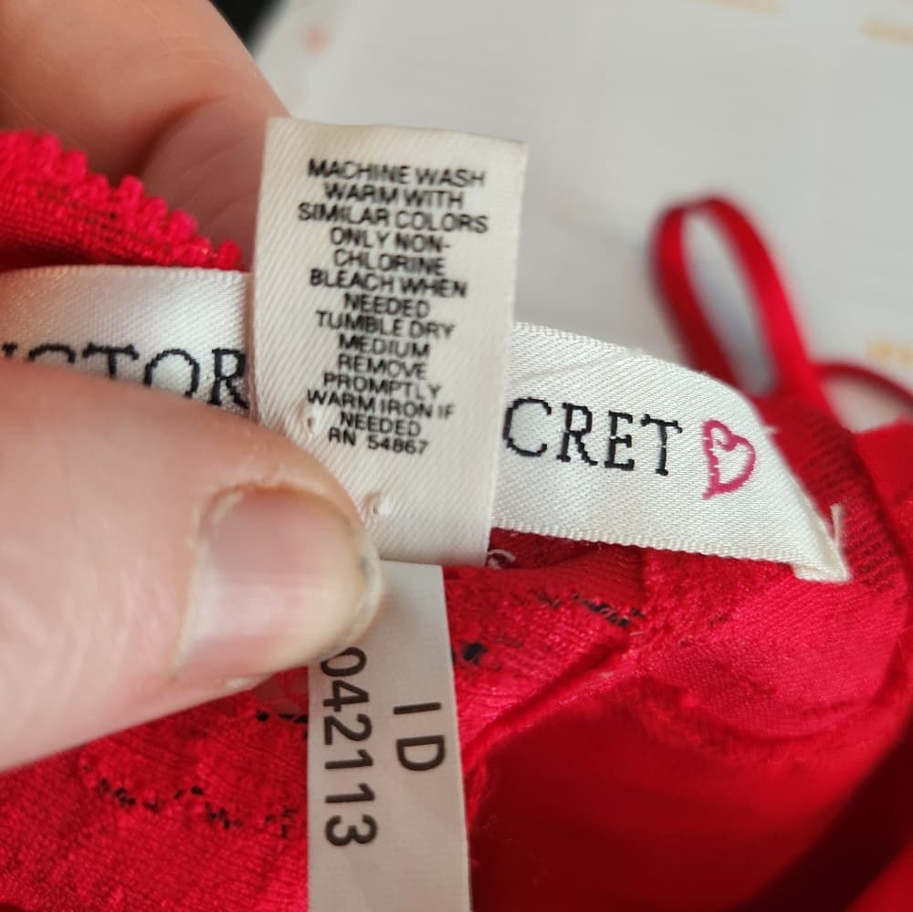 Victoria's Secret Red Chemise with Spaghetti Straps - Thumbnail 10