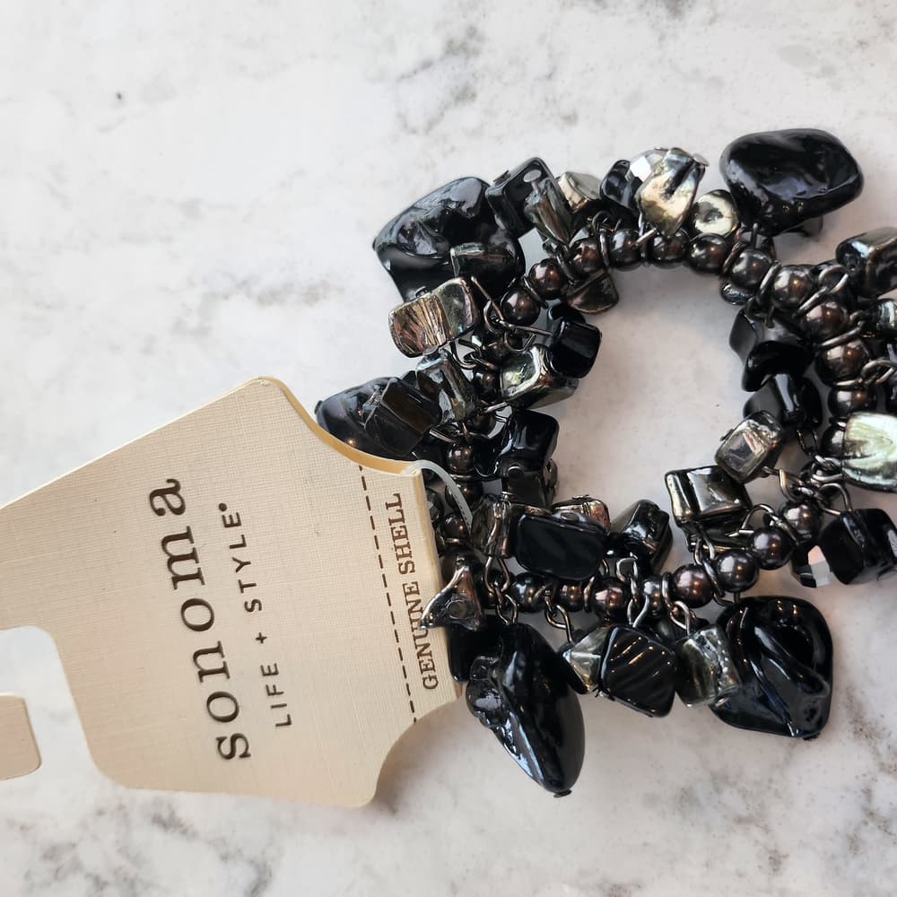 Sanoma NWT Black and Silver Shell Statement Bracelet - Thumbnail 5