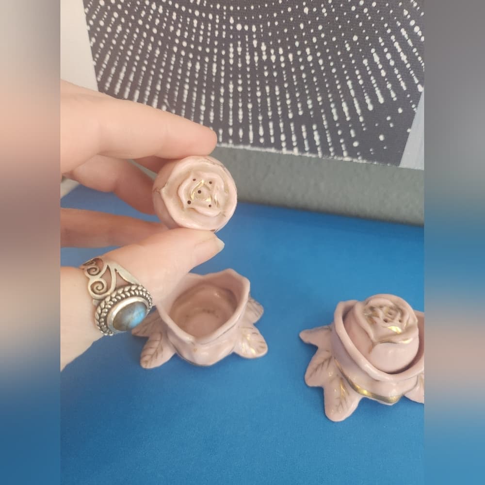 Charming Pink Rose Ceramic Set - Thumbnail 8