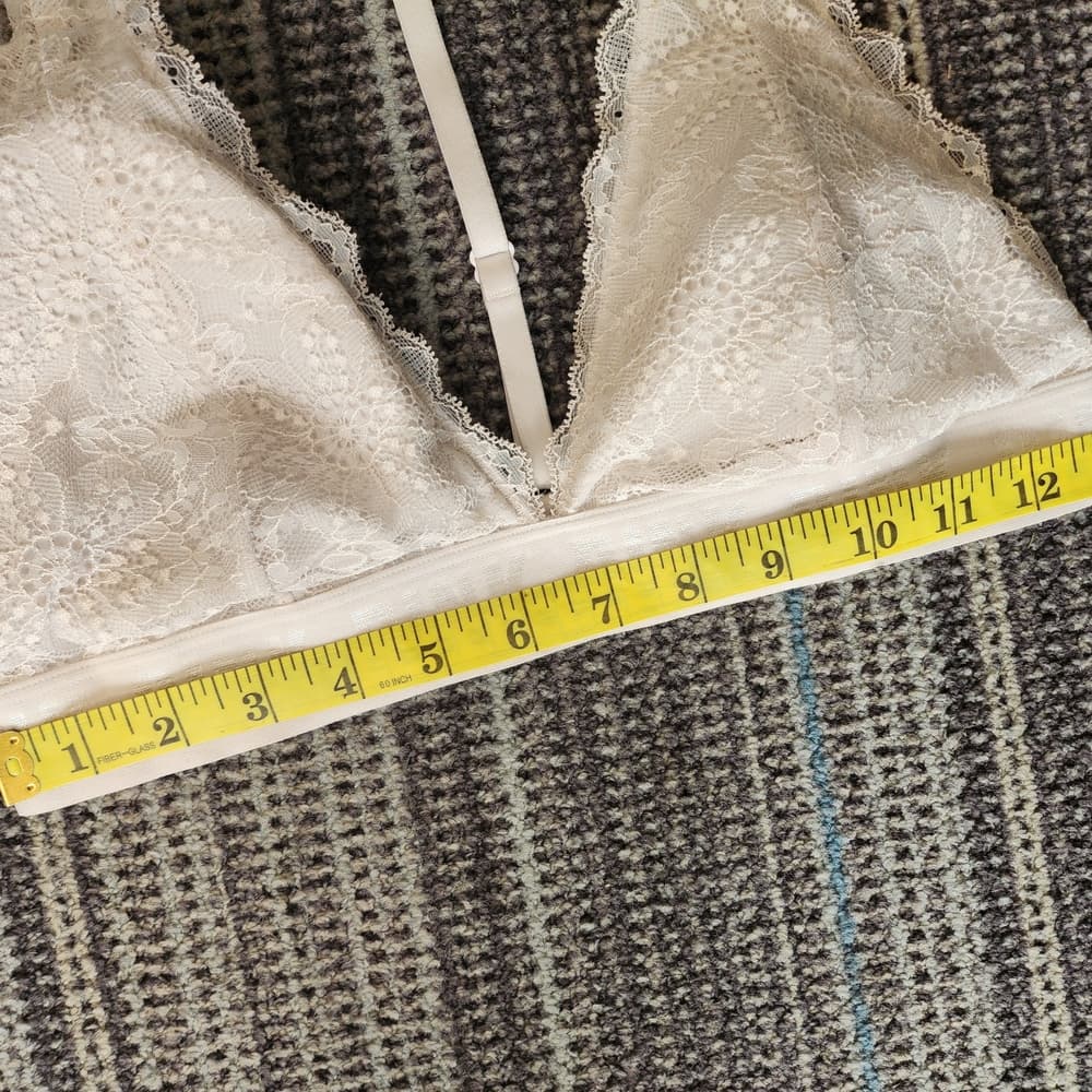 PINK Victoria's Secret Cream Lace Bralette - Thumbnail 2