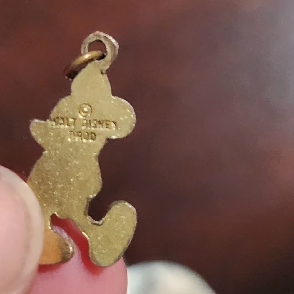 Cute Vintage Mickey Mouse Enamel Charm - Thumbnail 4
