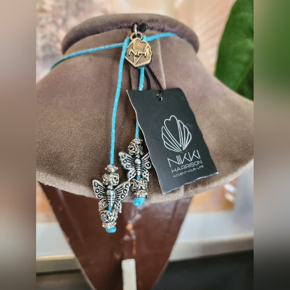 Blue Turquoisw and Silver Artisan Necklace with Beaded Accents Nwt - Thumbnail 5