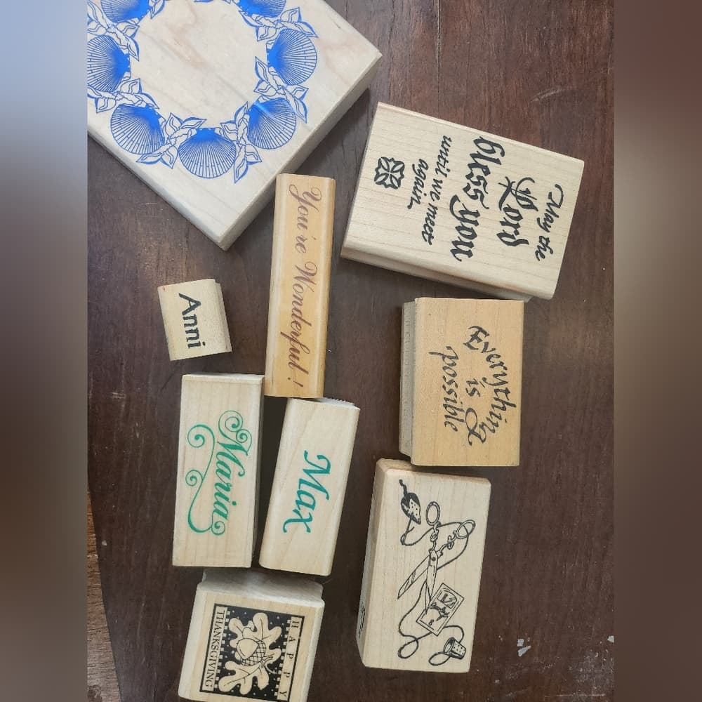 Wooden Stamps Set with Inspirational Quotes And Names - Thumbnail 4