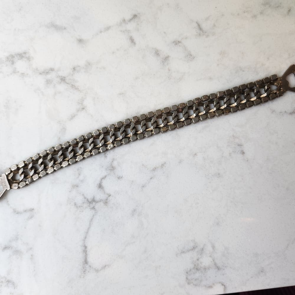 Vintage Rhinestone Chain Bracelet - Thumbnail 3