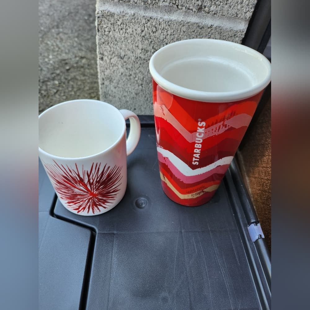Starbucks Red and White Mug and Tumbler Set