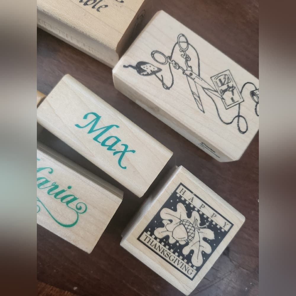 Wooden Stamps Set with Inspirational Quotes And Names - Thumbnail 2