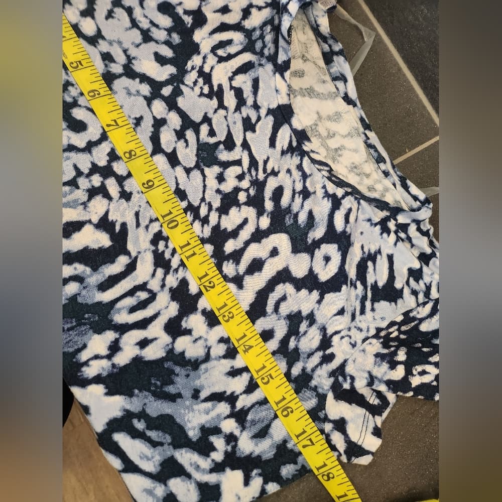 Calvin Klein Blue and White Patterned Top - Thumbnail 7