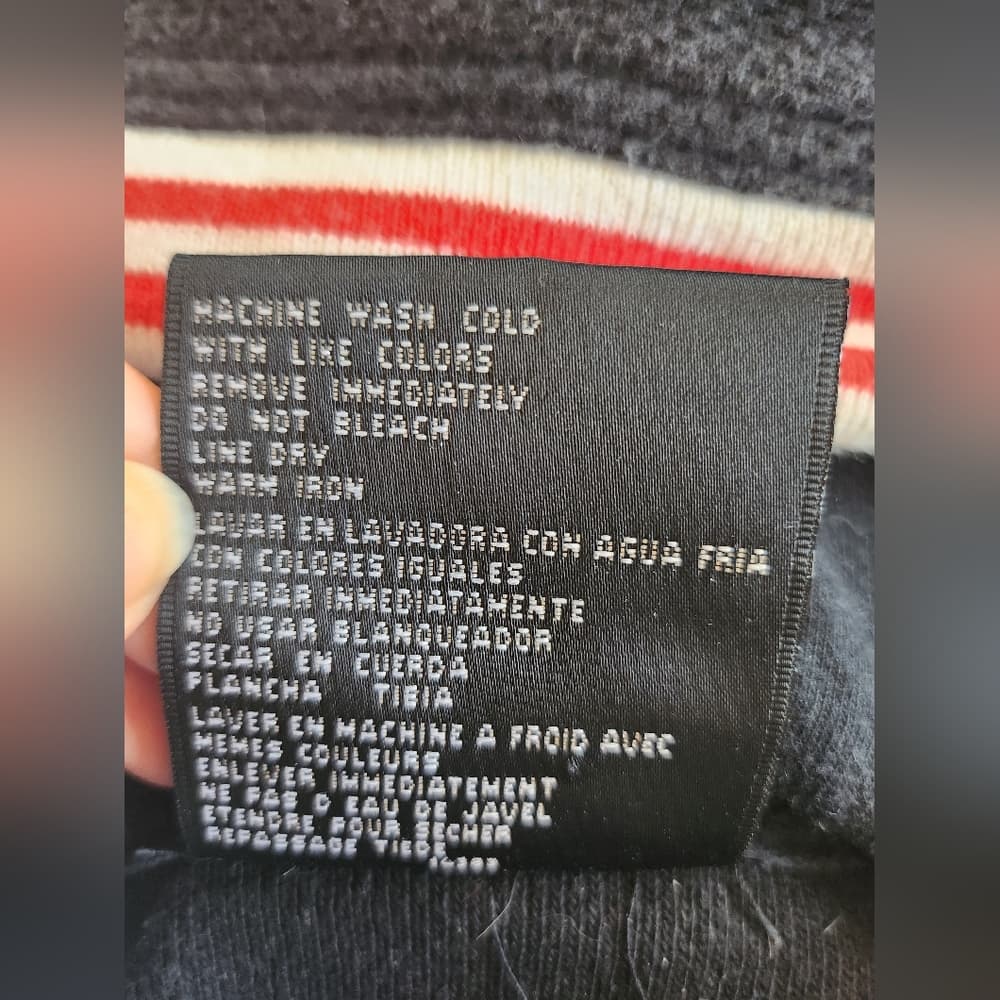 Adidas Black and Red Athletic Zip Up Cropped Hoodie - Thumbnail 5