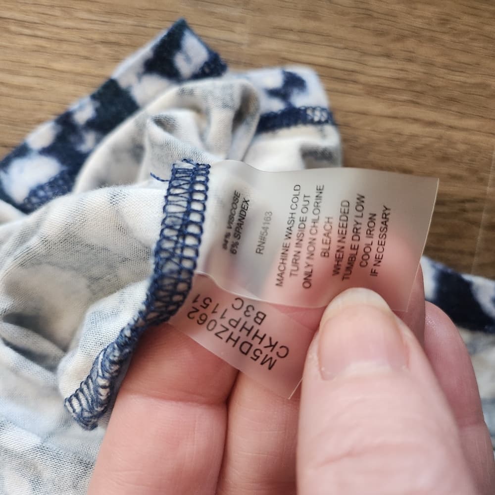 Calvin Klein Blue and White Patterned Top - Thumbnail 4