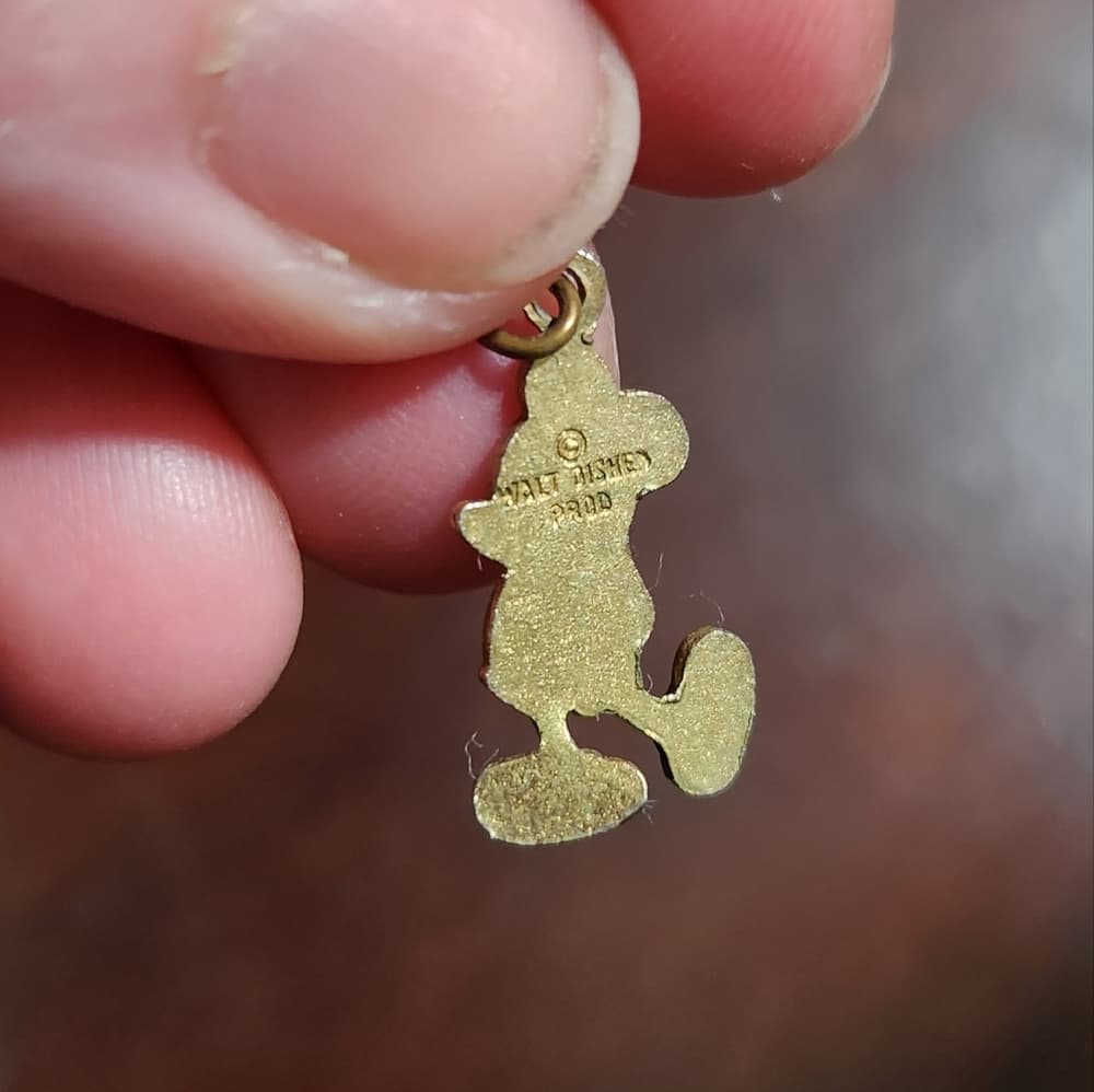 Cute Vintage Mickey Mouse Enamel Charm - Thumbnail 3