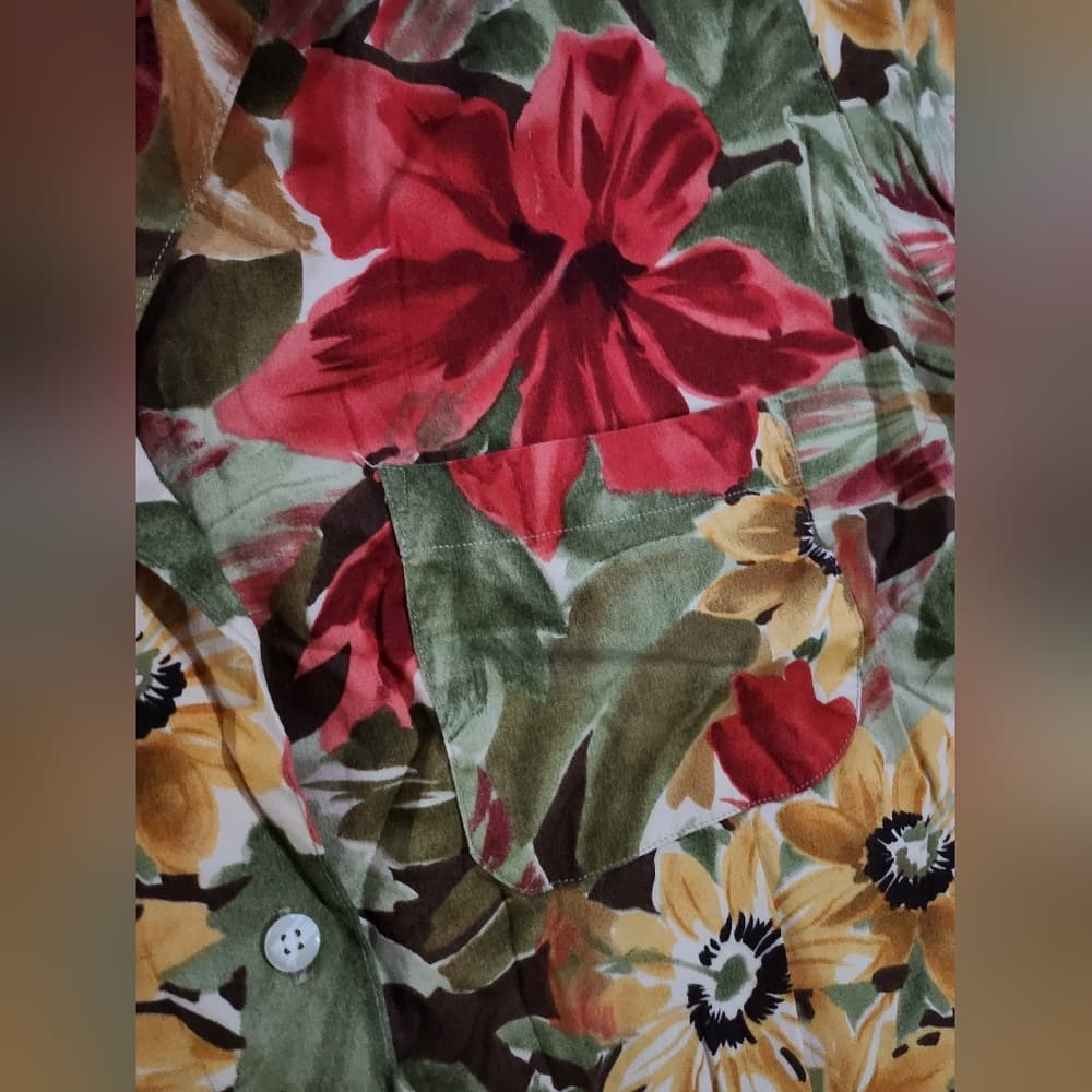 Y2K Twickers by Kenneth Gordon Floral Button Up Blouse - Thumbnail 6