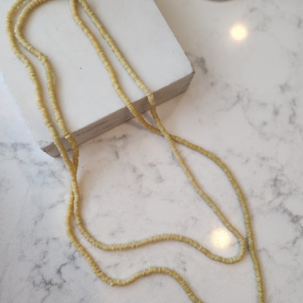Vintage Delicate White and Yellow Shell Necklace bundle