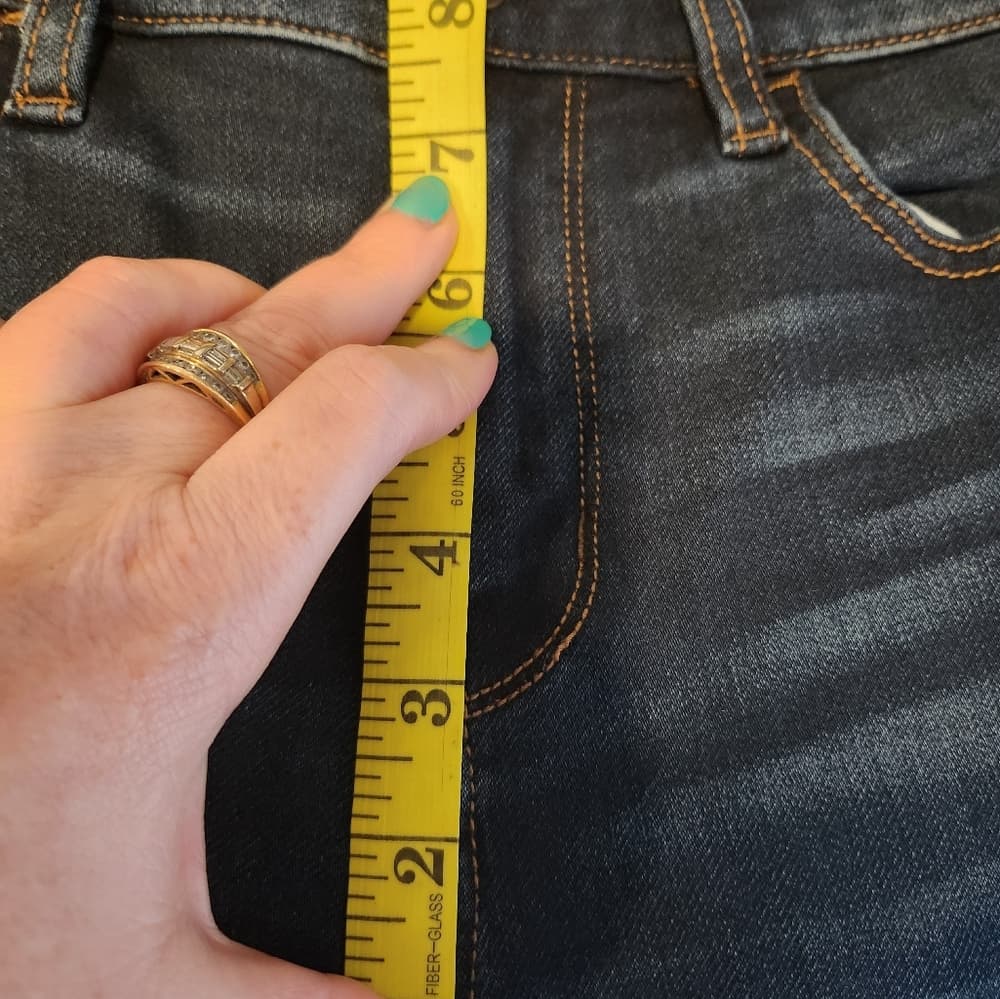 American Eagle Mid Rise Stretch Jegging Long Skinny Fit Dark Denim Jeans - Thumbnail 15