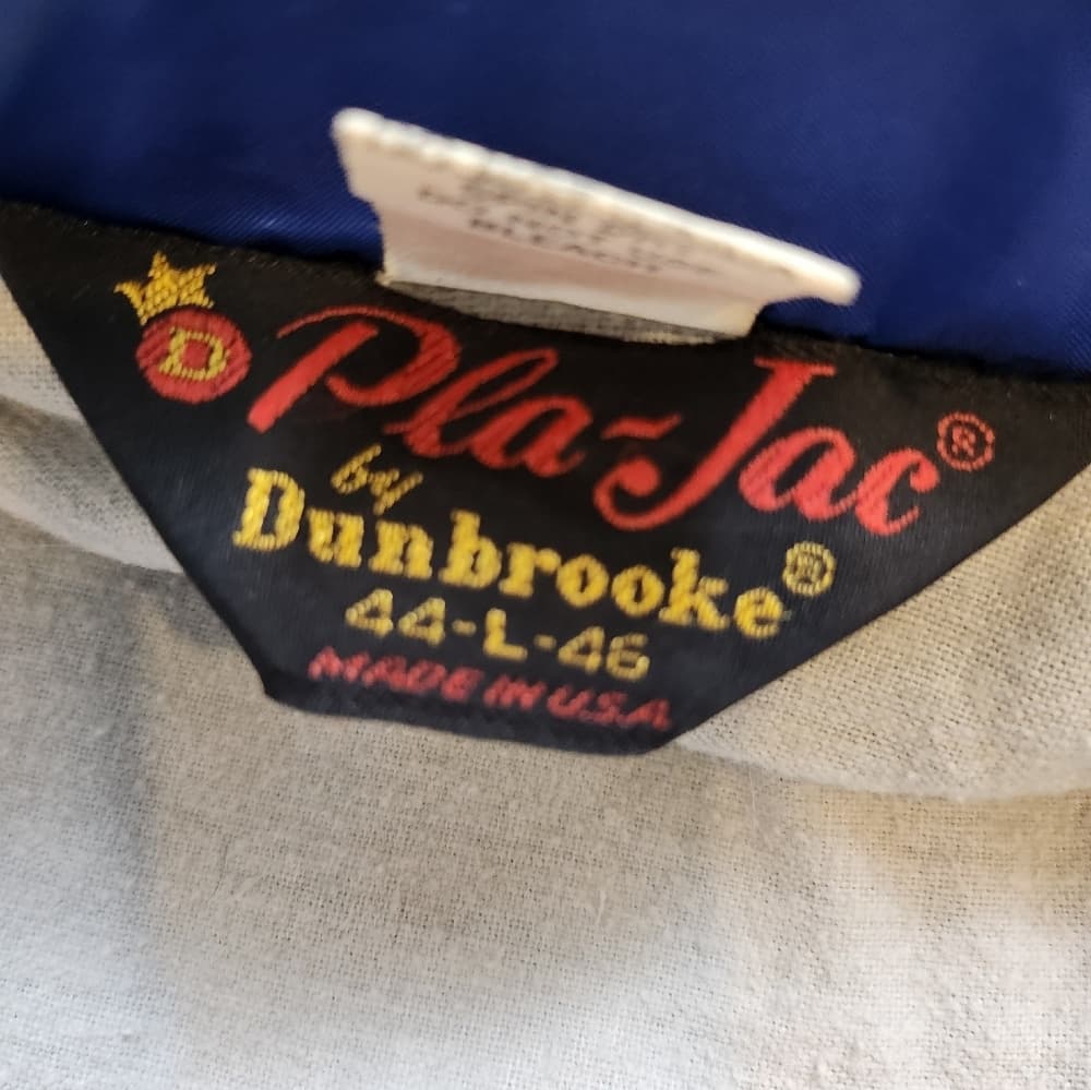 Vintage Pla-Jac by Dunbrooke Blue Nylon Work Wear Windbreaker With Logo - Thumbnail 7