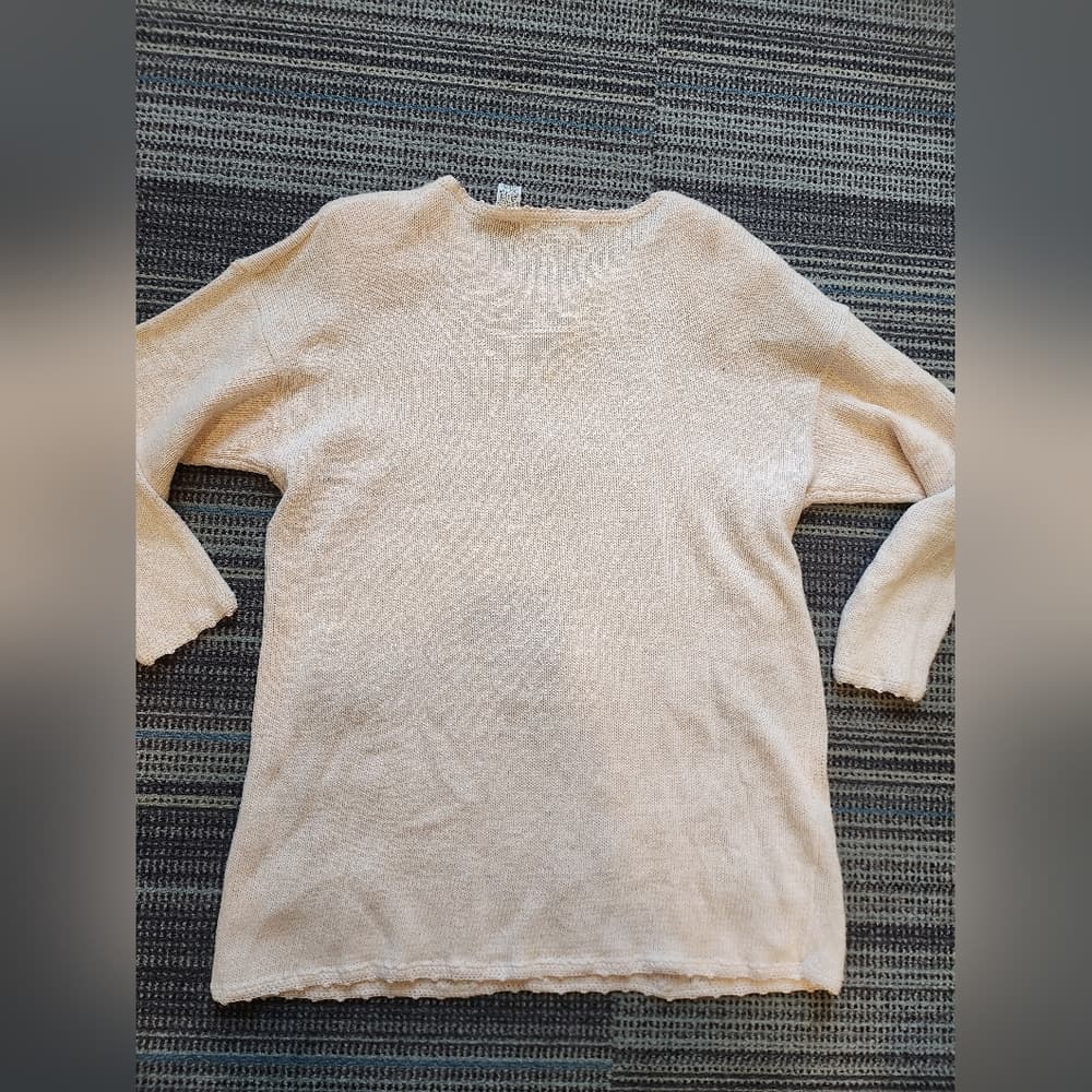 Vintage Carolyn Taylor Soft Pink Emroidered Beaded Floral 90s Sweater - Thumbnail 10