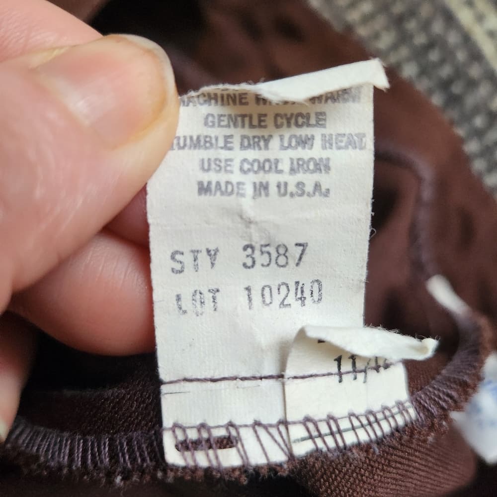 Vintage 90s Brown Tapered High Waist Trousers - Thumbnail 11