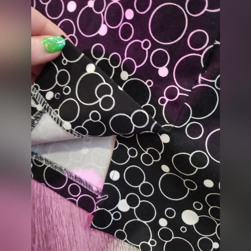 Y2K Briggs Black and White Circle Pattern A Line Skirt USA Made - Thumbnail 7