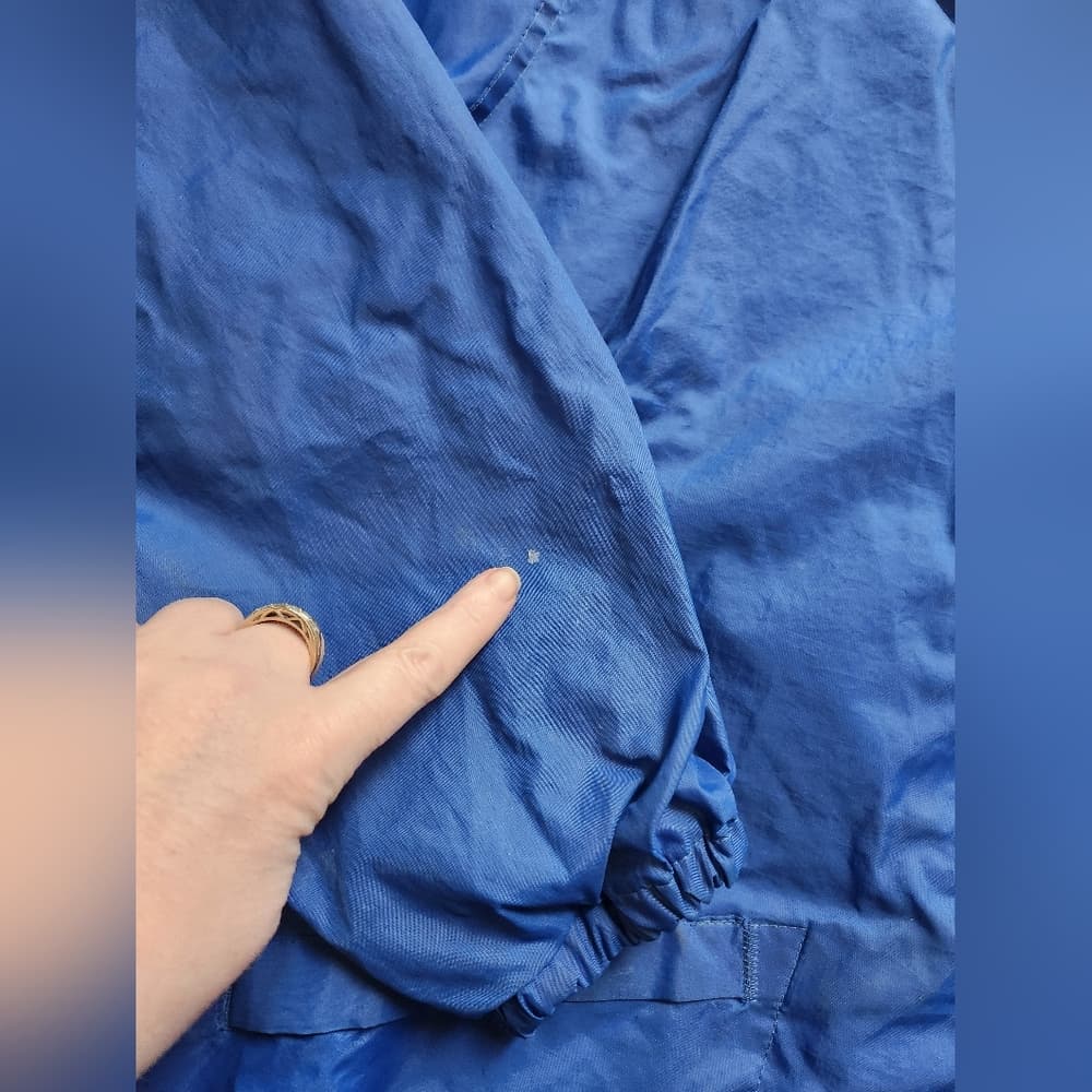 Vintage Pla-Jac by Dunbrooke Blue Nylon Work Wear Windbreaker With Logo - Thumbnail 2