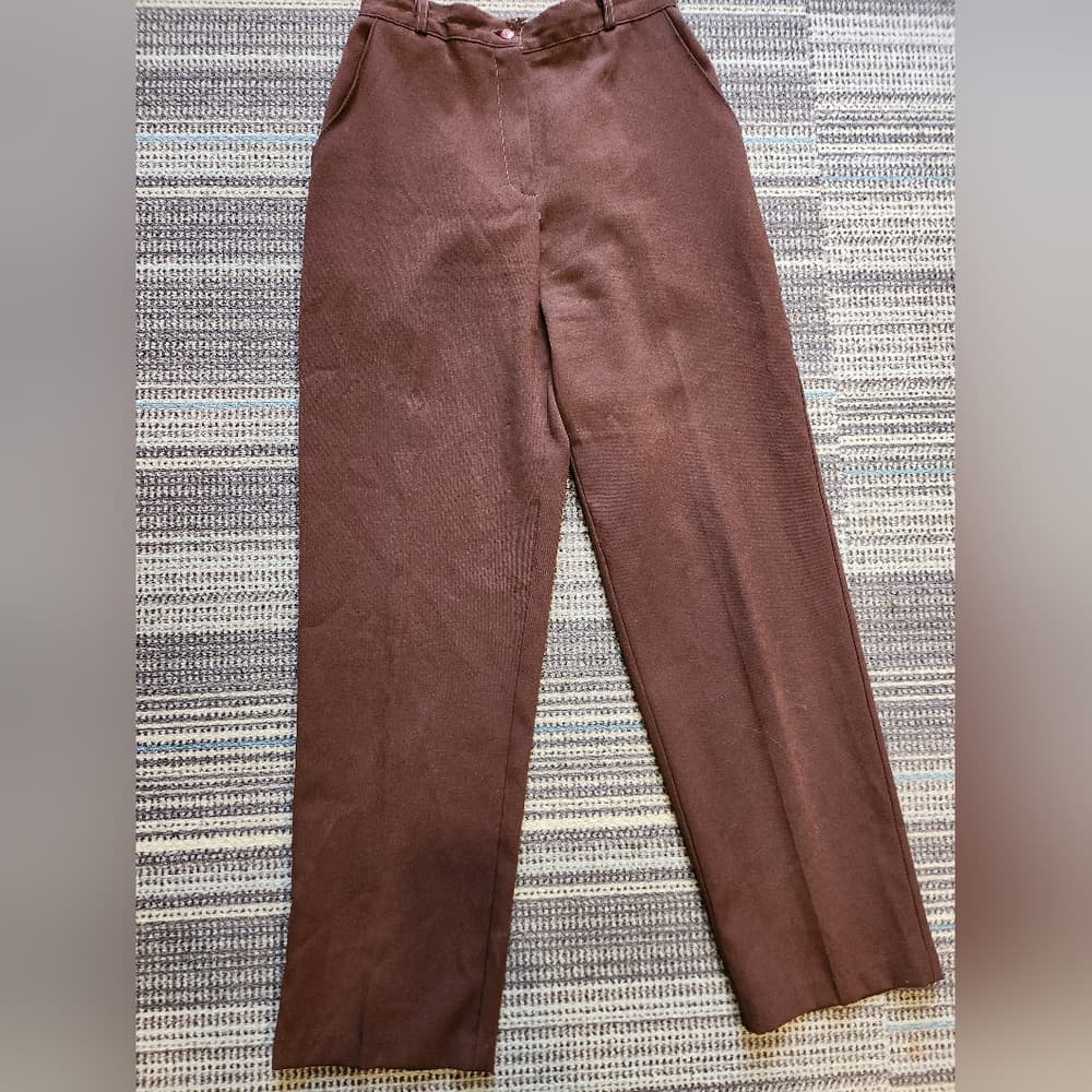 Vintage 90s Brown Tapered High Waist Trousers