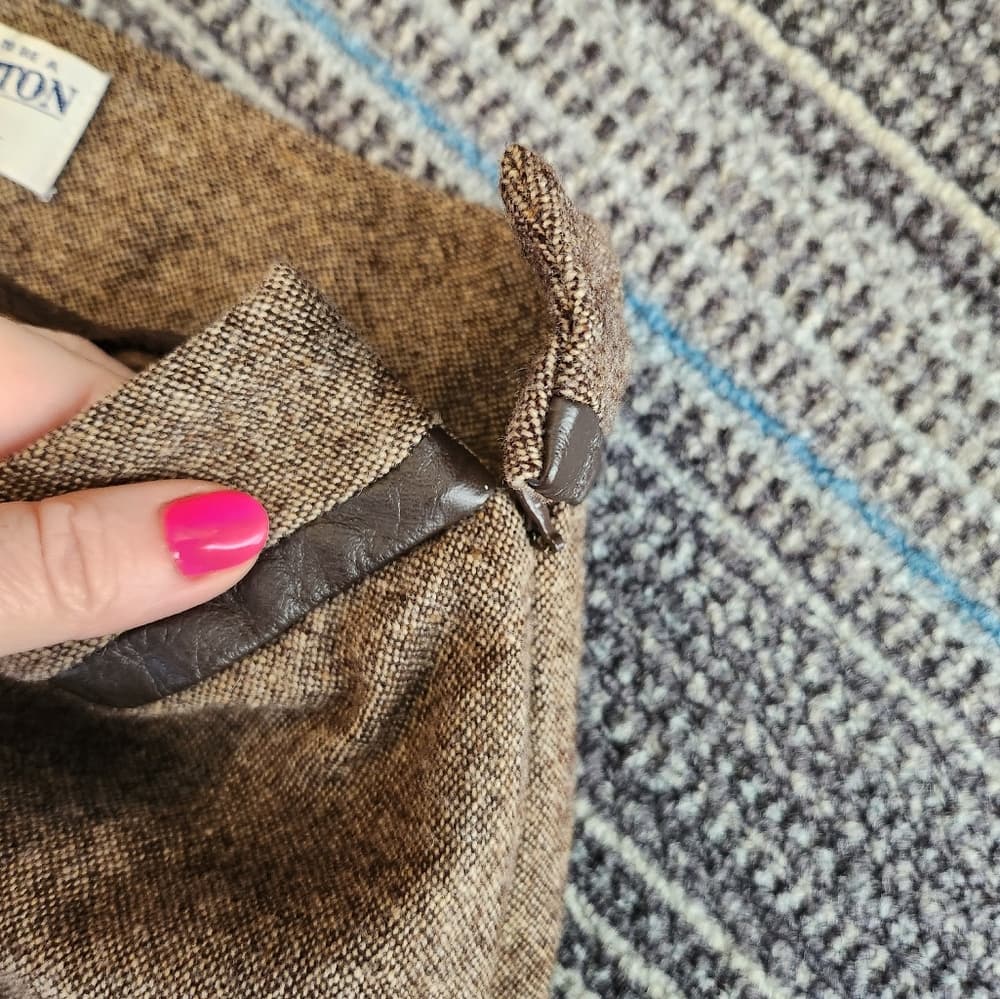 Vintage Pendleton Brown Wool Slacks Petite Short - Thumbnail 2