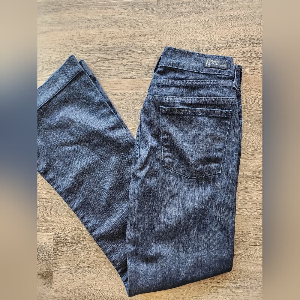 Citizens of Humanity Stretch High Rise Wide Leg Dark Denim Jeans - Thumbnail 2