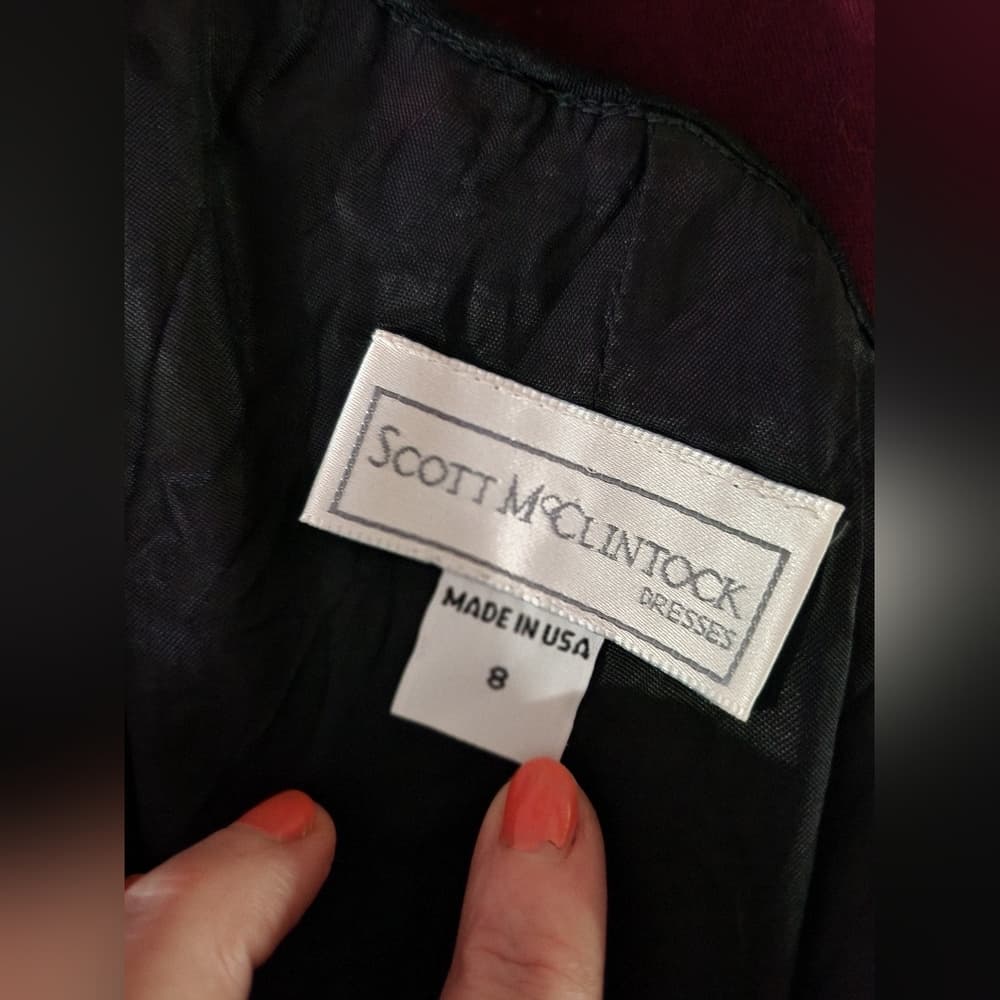 Vintage Scott McClintock Black Formal Lace and Sequin Flowy Strappless Dress - Thumbnail 11