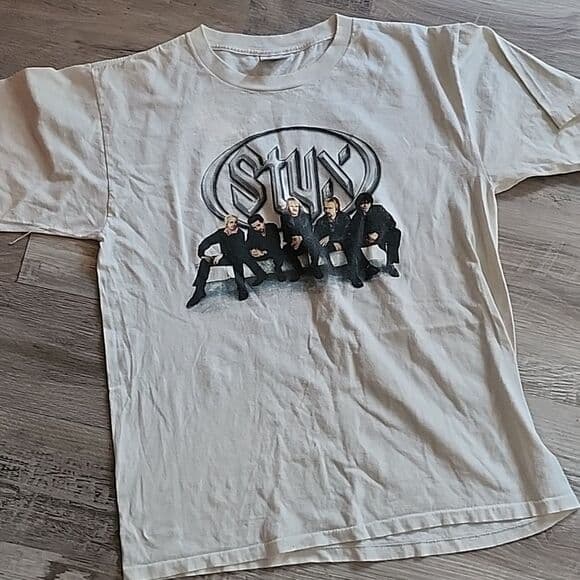 Styx 2000 World Tour White Band Concert Tee Large Unisex - Thumbnail 5