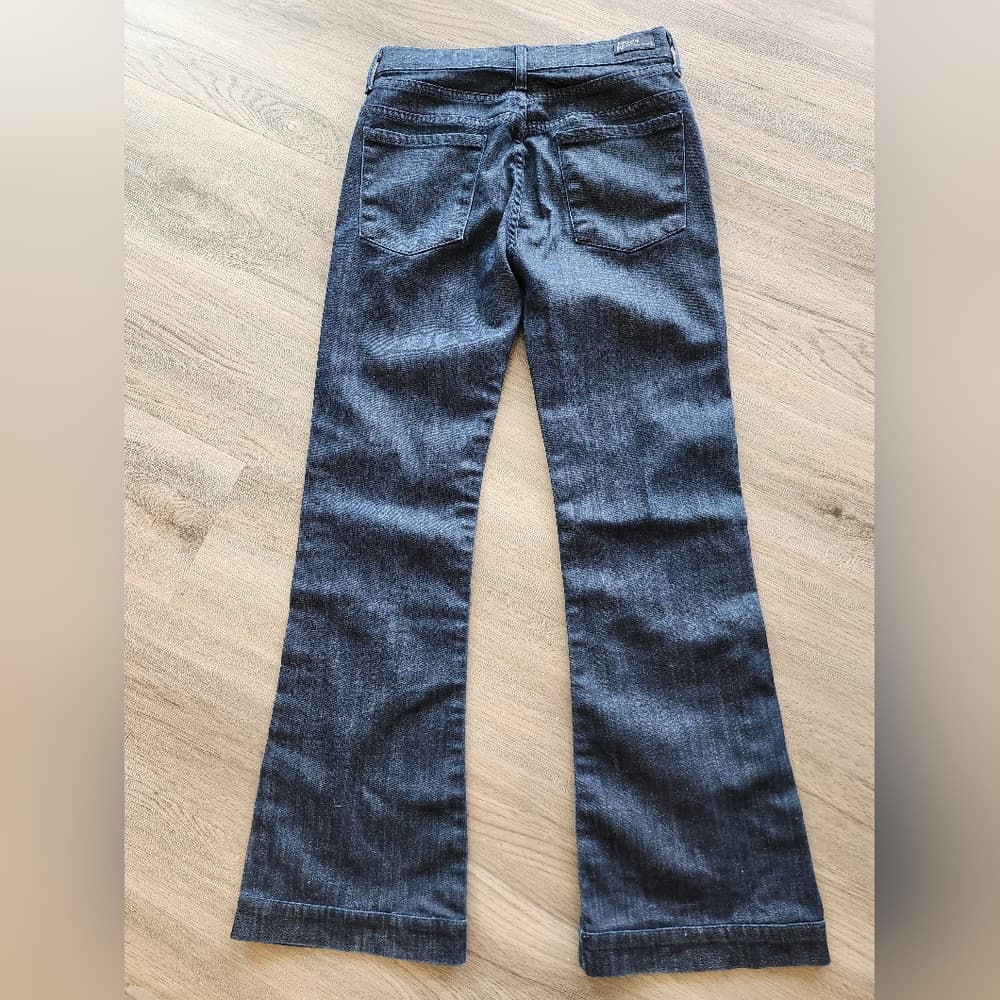 Citizens of Humanity Stretch High Rise Wide Leg Dark Denim Jeans - Thumbnail 10