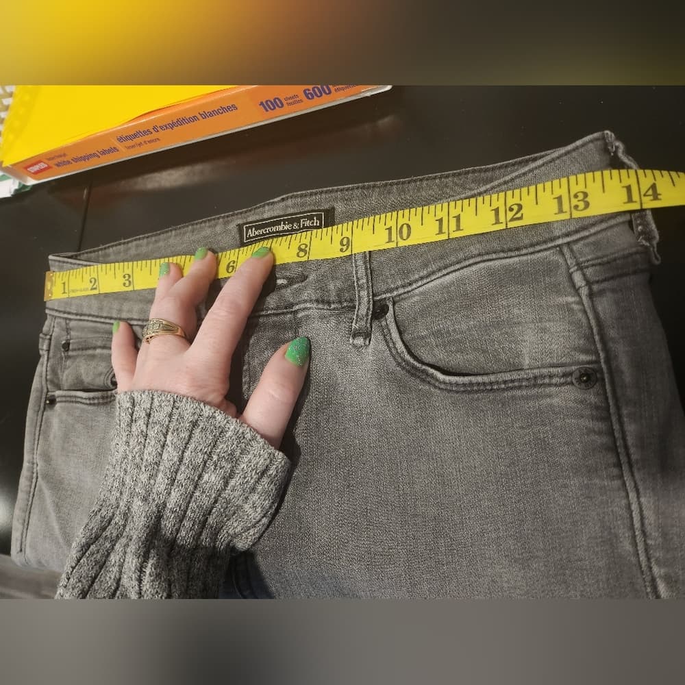 Abercrombie & Fitch Signature Collection Grey Stretch Skinny Jeans - Thumbnail 9