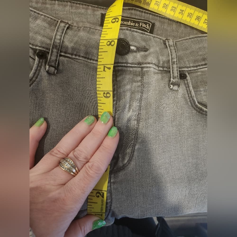 Abercrombie & Fitch Signature Collection Grey Stretch Skinny Jeans - Thumbnail 10