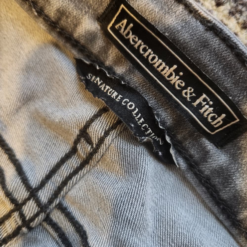 Abercrombie & Fitch Signature Collection Grey Stretch Skinny Jeans - Thumbnail 2