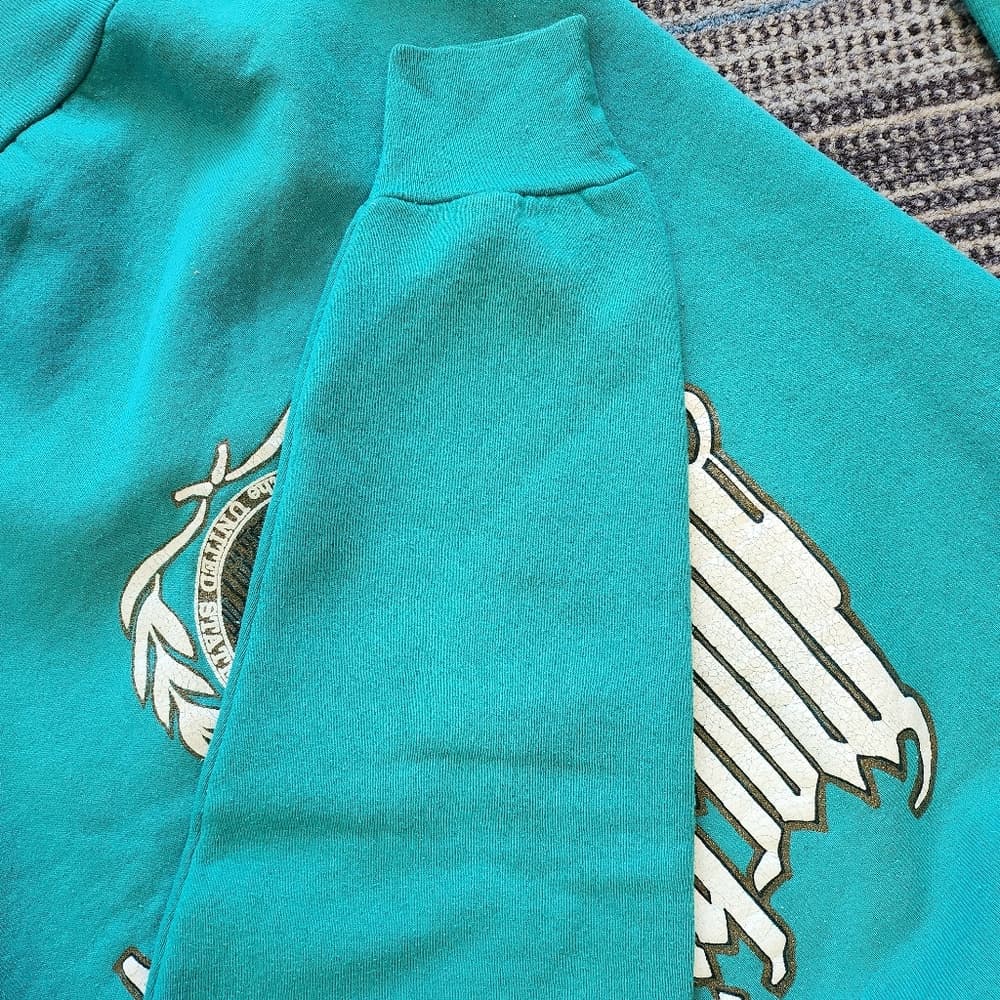 Vintage Unisex 1990s Green Washington Pullover Sweatshirt - Thumbnail 5