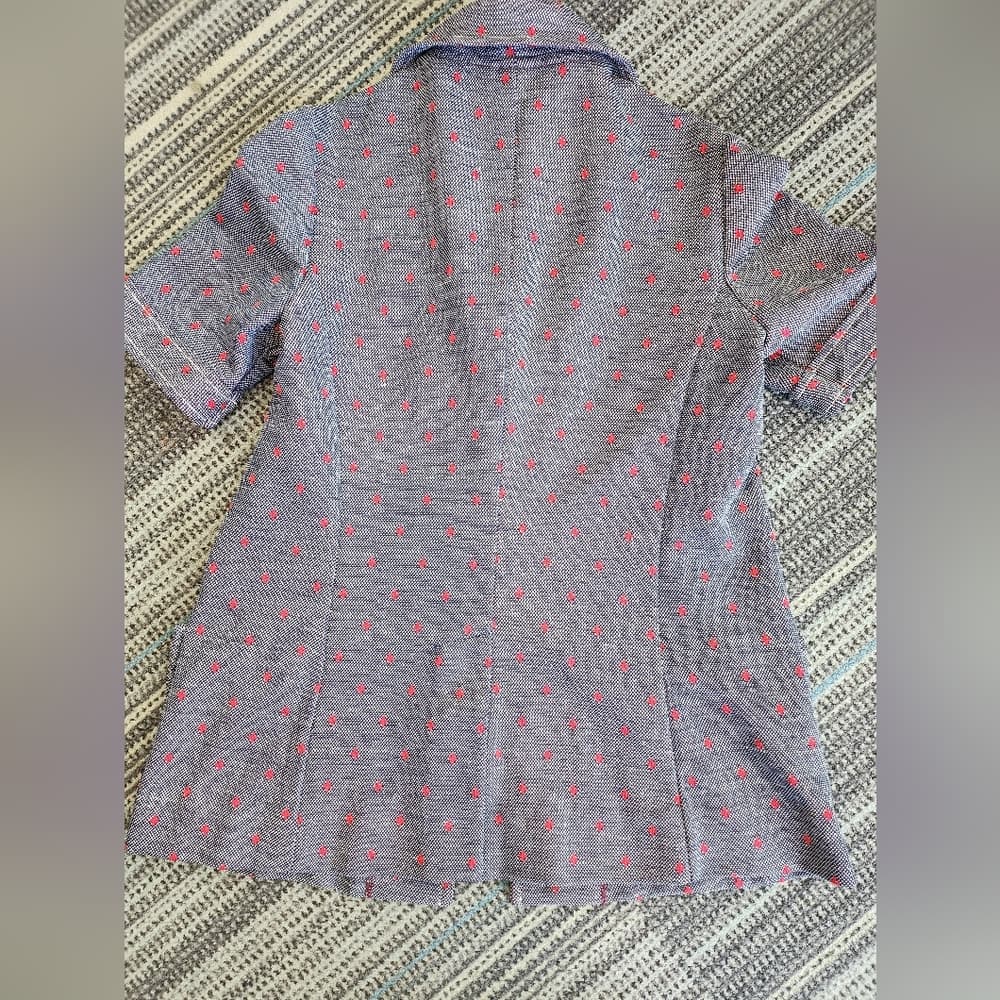 Cute Vintage 1990s or Y2K Red and Purple Zio Blazer with Pockets - Thumbnail 6
