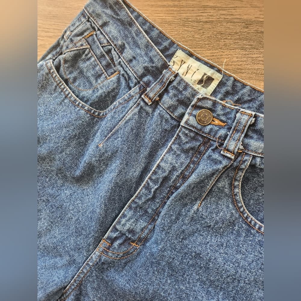 Vintage Syncs By UNIONBAY Denim Pleated front Mom Jeans High Waist - Thumbnail 11