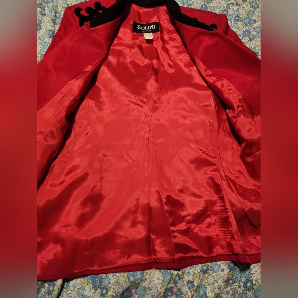 Vintage Red and Black Solini New York 80s Blazer Made in USA - Thumbnail 7