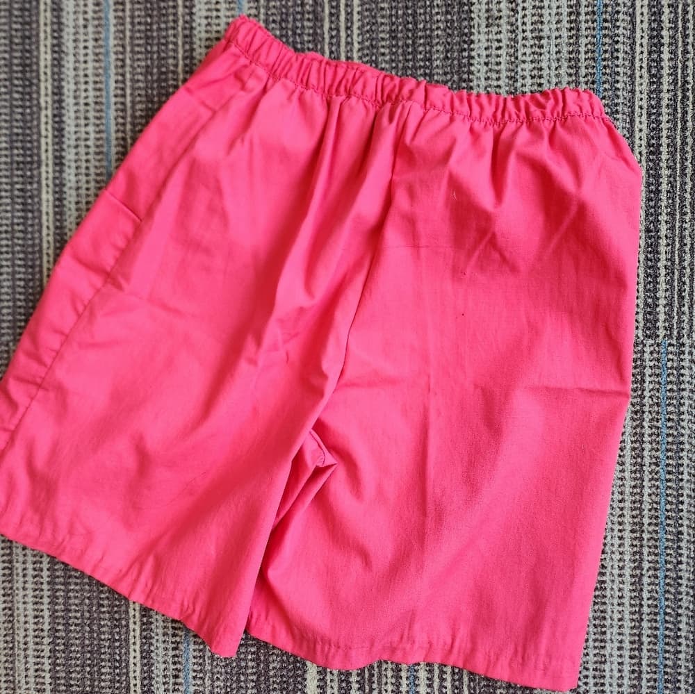 Vintage 90s Pink Stretchy High Waist Mom Shorts - Thumbnail 8