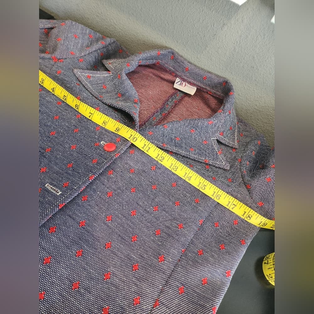 Cute Vintage 1990s or Y2K Red and Purple Zio Blazer with Pockets - Thumbnail 7