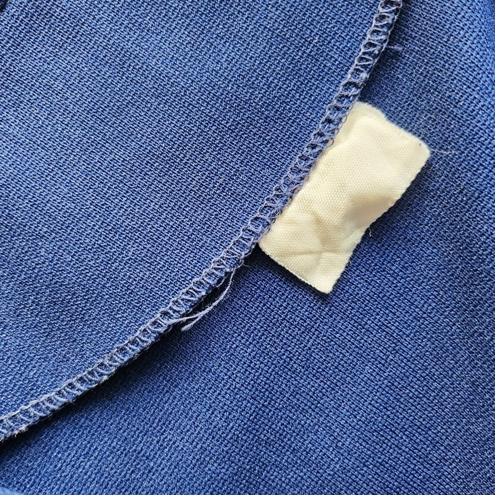 Vintage Mod 60s Blue Tailored Button Down Sleeveless Vest with Pockets s/m - Thumbnail 12