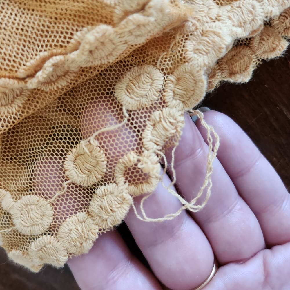 Zara Oversize Crochet Lace Sheer Top Rusty Orange - Thumbnail 4