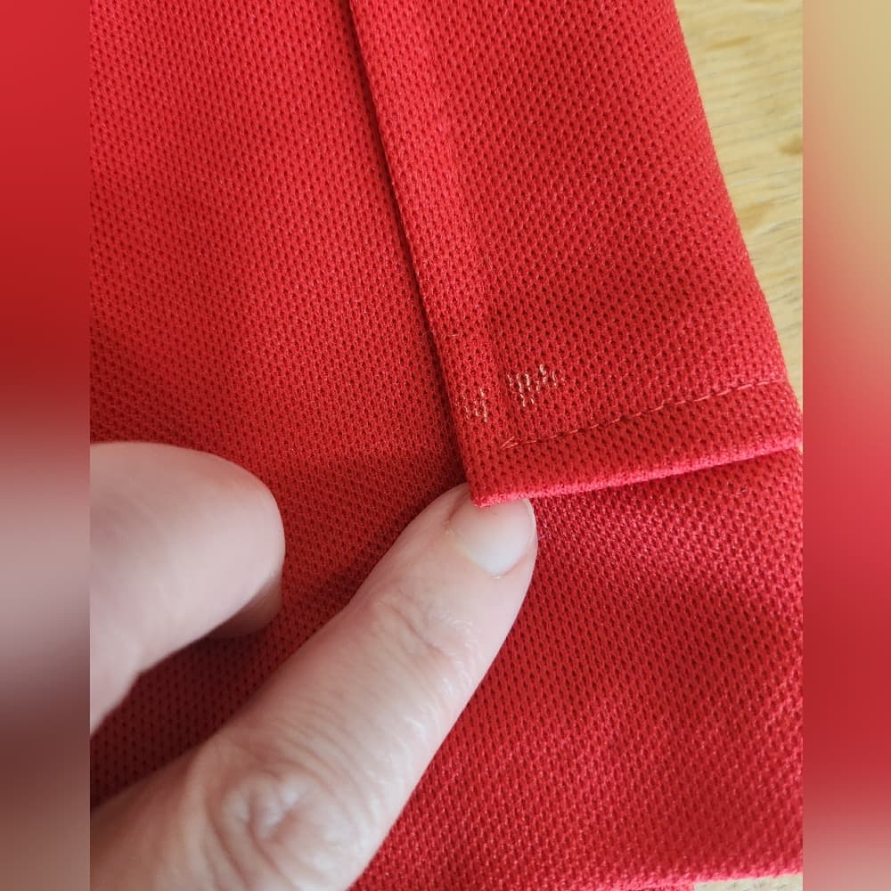 Vintage 60's Mod Red Button Up Collard Pleated Polyester Top with Pockets - Thumbnail 11