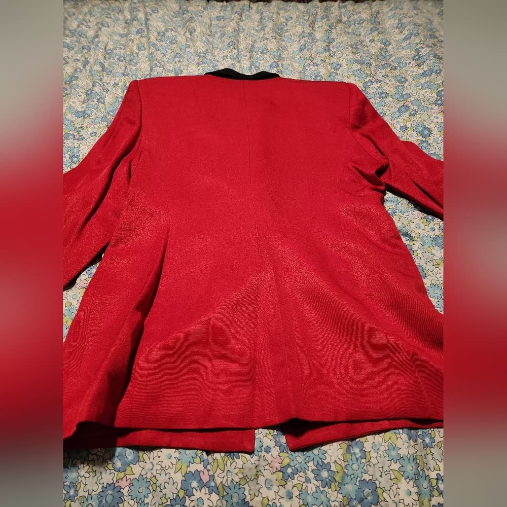 Vintage Red and Black Solini New York 80s Blazer Made in USA - Thumbnail 10