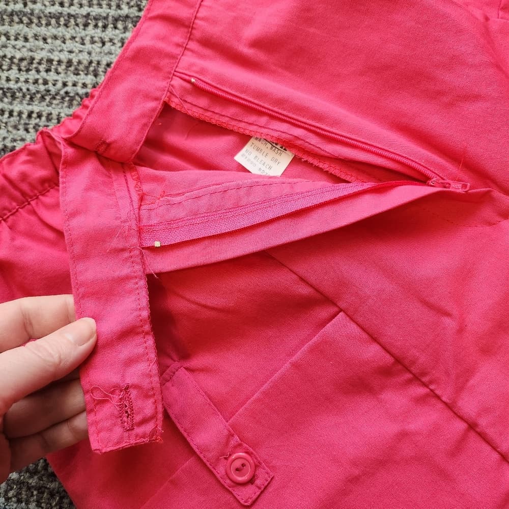Vintage 90s Pink Stretchy High Waist Mom Shorts - Thumbnail 4