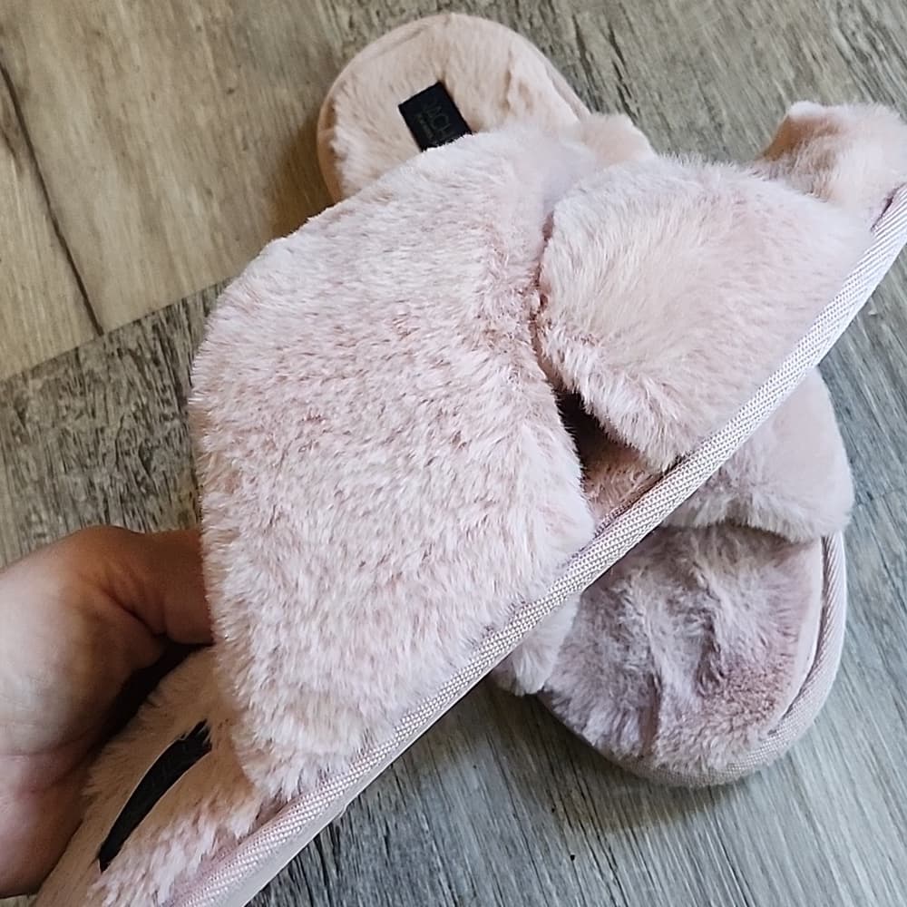 RACHEL Rachel Roy Fuzzy Slippers Light Pink - Thumbnail 2