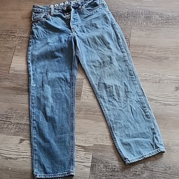 S.O.N.G Light Denim Timeless Fit Retro Style Button Fly Jeans 10" rise - Thumbnail 9