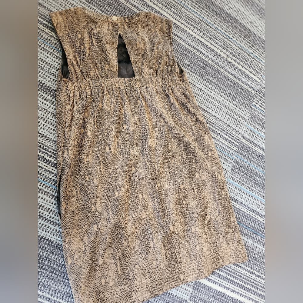 RACHEL Rachel Roy Cute Brown Snake Print Dress - Thumbnail 5