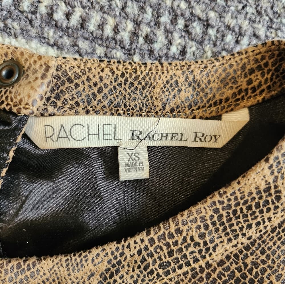 RACHEL Rachel Roy Cute Brown Snake Print Dress - Thumbnail 3