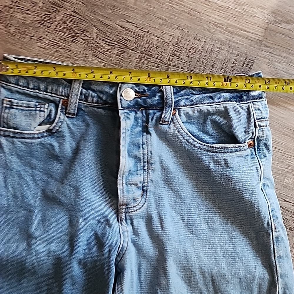S.O.N.G Light Denim Timeless Fit Retro Style Button Fly Jeans 10" rise - Thumbnail 5