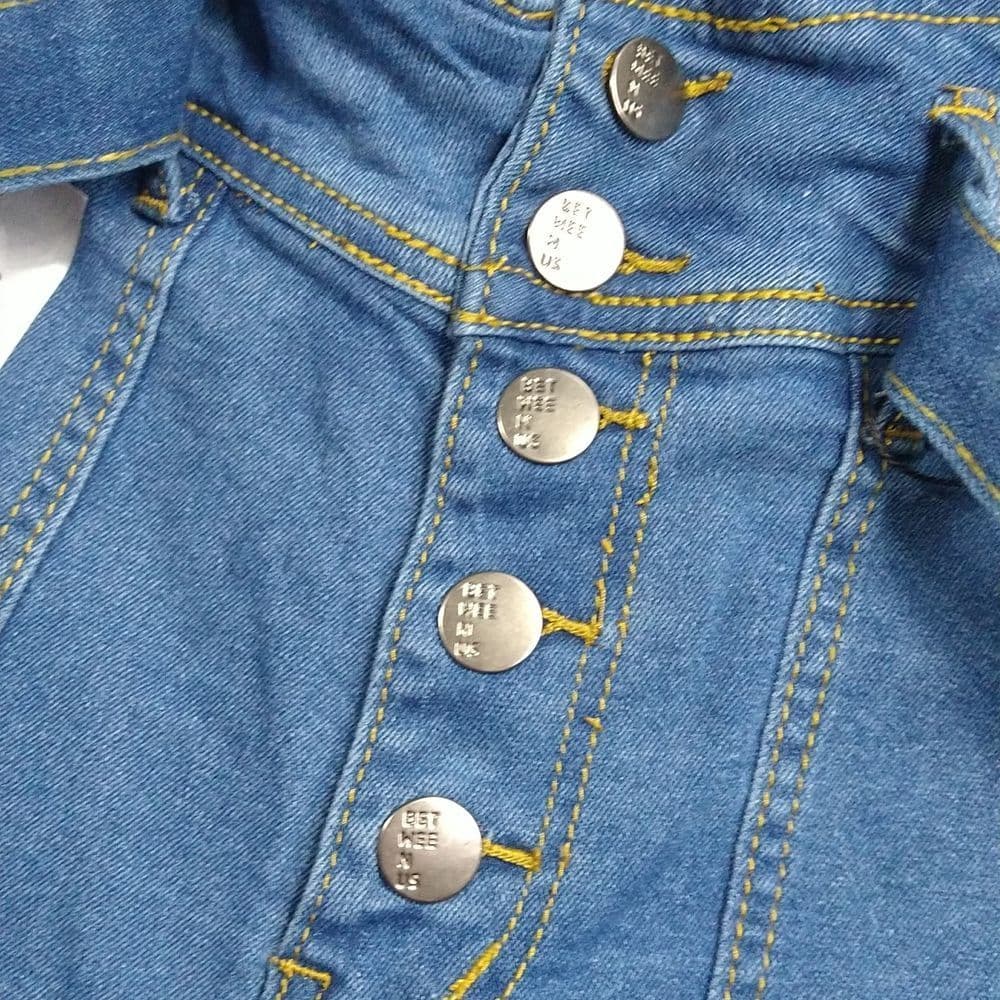 Plus Size Medium Wash Denim High Waist Button Fly Paper Bag Shorts with … - Thumbnail 9