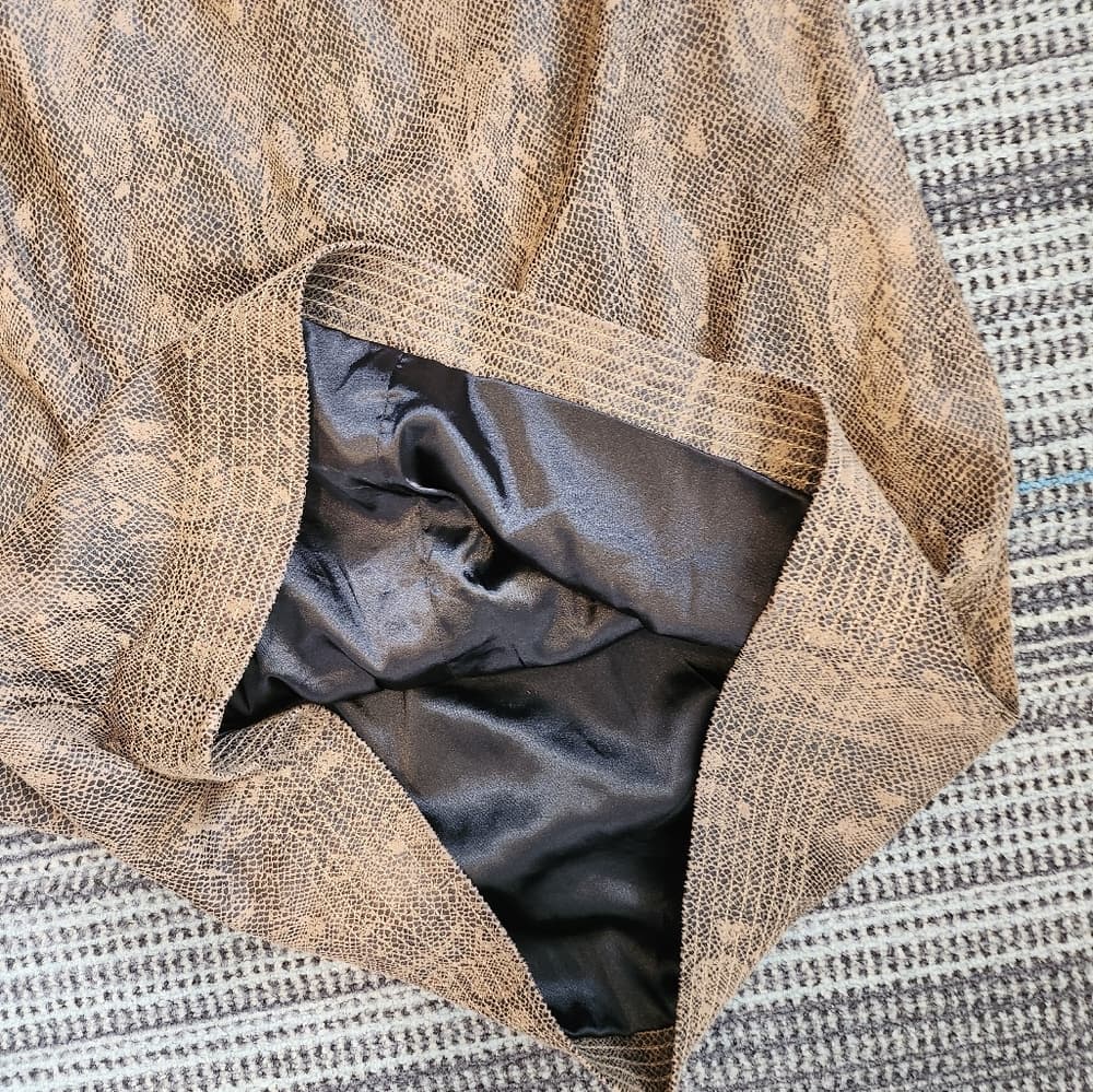 RACHEL Rachel Roy Cute Brown Snake Print Dress - Thumbnail 14