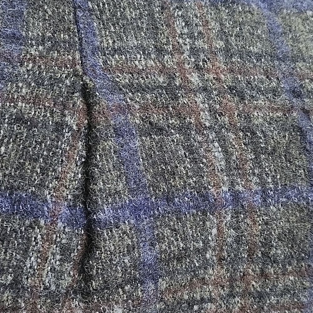 Theory Charcoal and Blue Alpaca Wool Blend Dress Shorts - Thumbnail 9